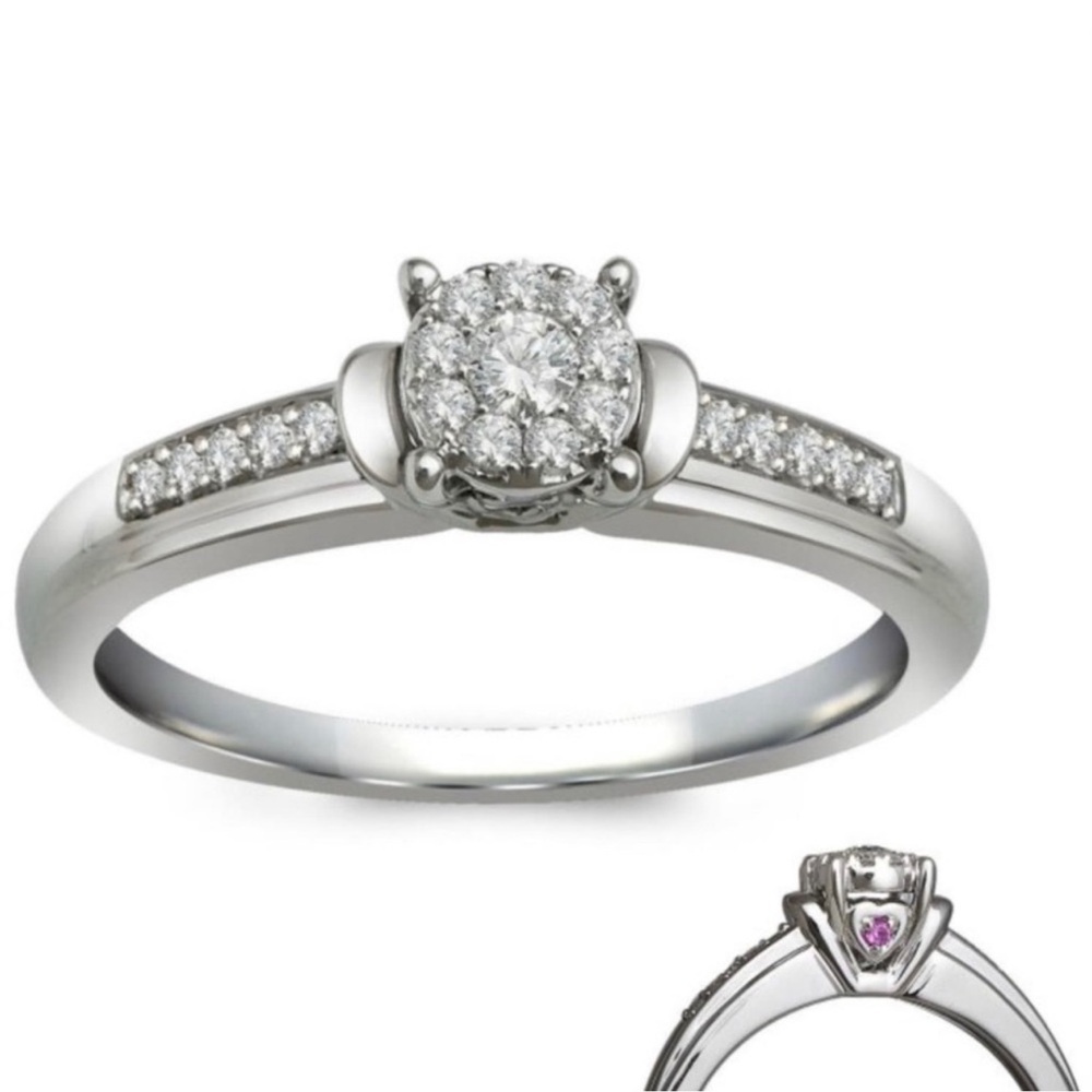 White Gold Diamond Promise Ring